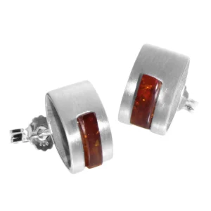 Ohrstecker Silber 925/000, Bernstein