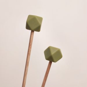 Maschenstopper Set Hexagon in Oliv