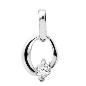 Anhänger Silber 925/000, Zirkonia, weiß