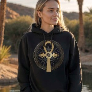 Ankh des ewigen Lichts - Unisex Organic Hoodie mit Seitentaschen