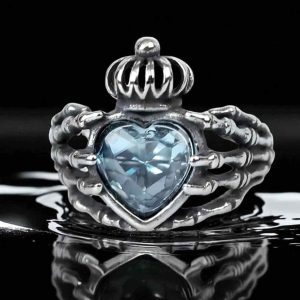 Ewiges Versprechen - Claddagh Skelett Ring aus Edelstahl