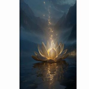 Mystischer Lotustraum - Wandbild