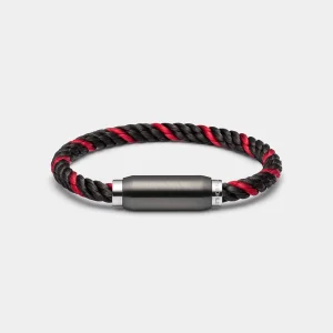 (mix&match)it! Armband, Materialmix, schwarz/rot